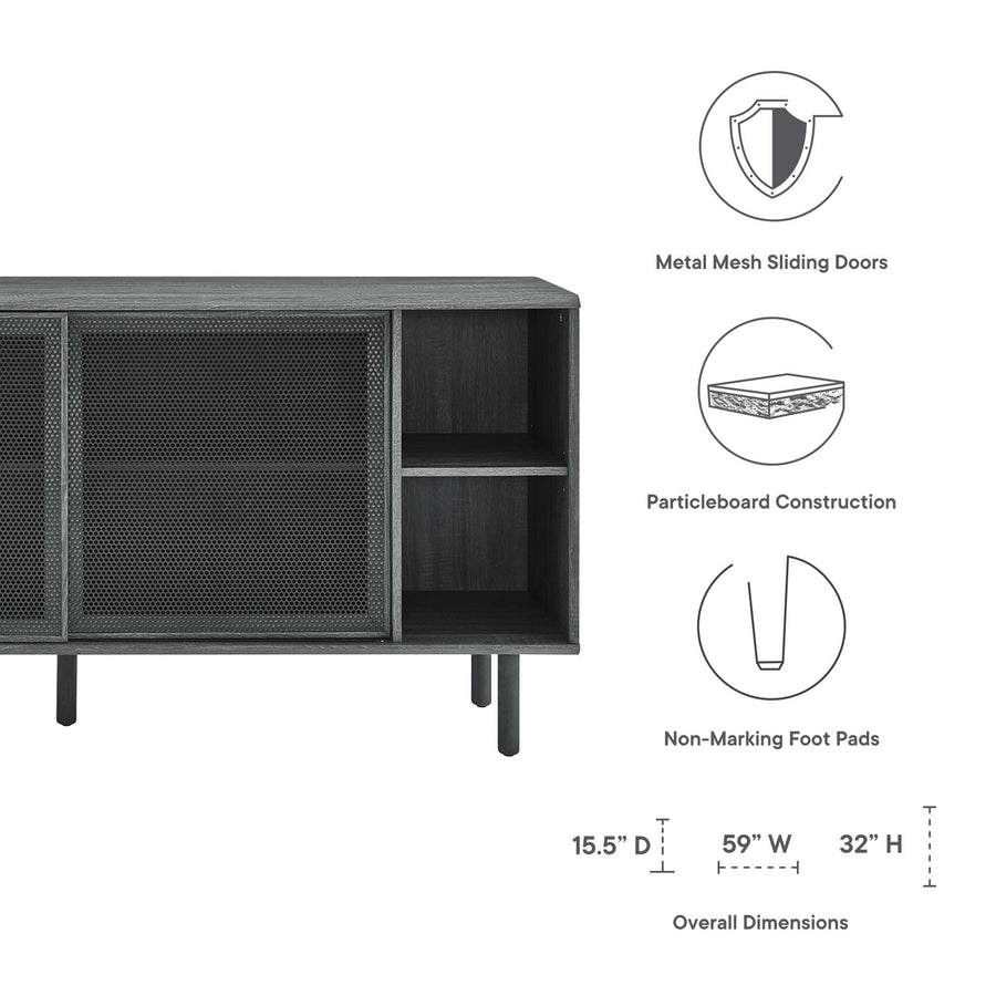 Polaris 59" Sideboard in Charcoal