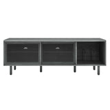 Polaris 67" TV and Vinyl Record Stand in Charcoal