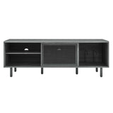 Polaris 67" TV and Vinyl Record Stand in Charcoal