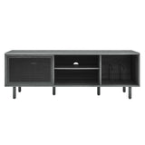 Polaris 67" TV and Vinyl Record Stand in Charcoal