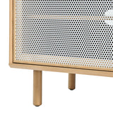 Polaris 67" TV and Vinyl Record Stand in Oak