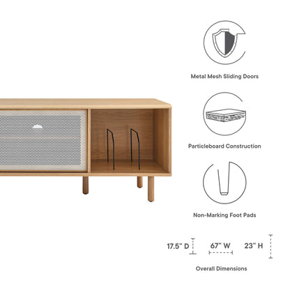 Kurtis 67" TV and Vinyl Record Stand by Furniture For America