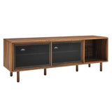 Polaris 67" TV and Vinyl Record Stand in Walnut
