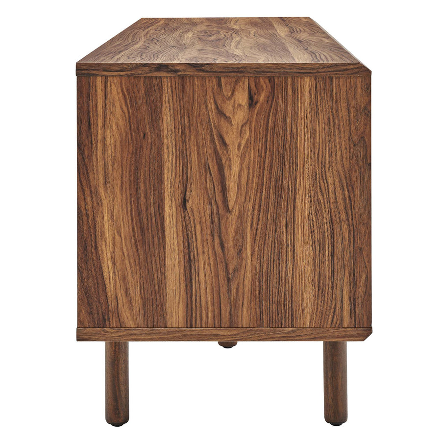 Polaris 67" TV and Vinyl Record Stand in Walnut