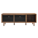 Polaris 67" TV and Vinyl Record Stand in Walnut