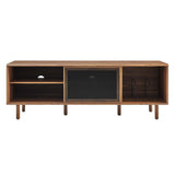 Polaris 67" TV and Vinyl Record Stand in Walnut