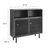 Polaris 47" Display Cabinet in Charcoal