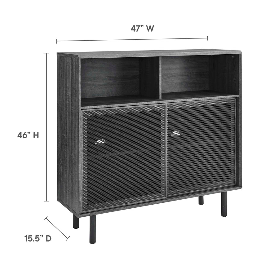 Polaris 47" Display Cabinet in Charcoal