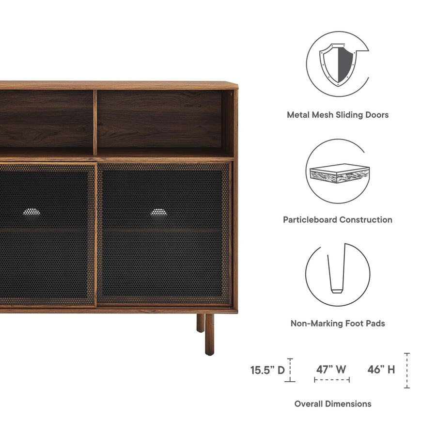 Polaris 47" Display Cabinet in Walnut