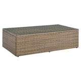 Sienna Outdoor Patio Coffee Table in Brown