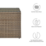 Sienna Outdoor Patio Side Table in Brown
