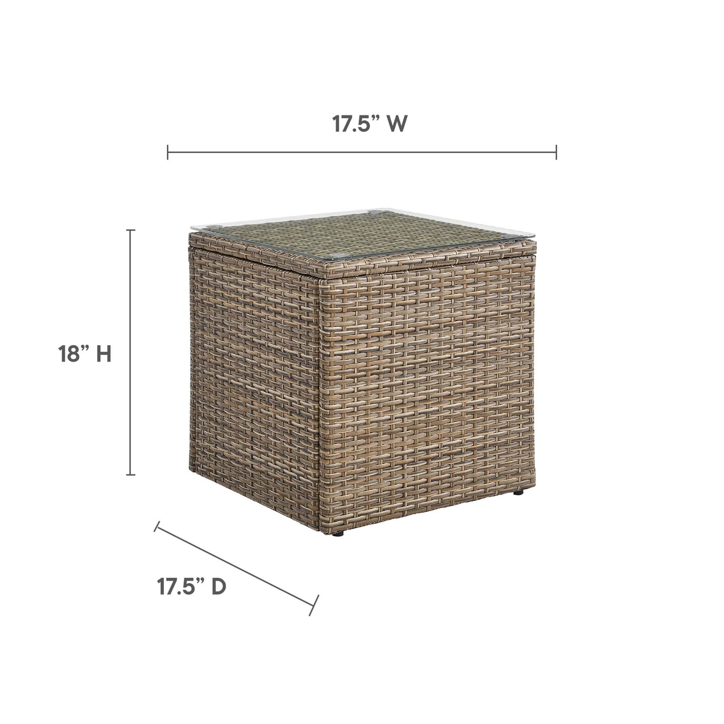 Convene Outdoor Patio Side Table by Furniture For America
