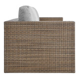 Sienna Outdoor Patio Sofa in Cappuccino Gray