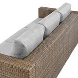 Sienna Outdoor Patio Sofa in Cappuccino Gray