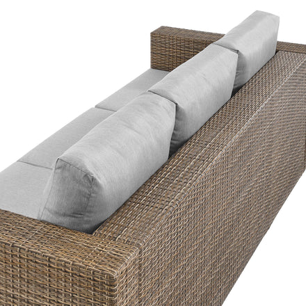 Convene Outdoor Patio Sofa in Cappuccino Gray