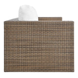 Sienna Outdoor Patio Sofa in Cappuccino White