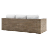 Sienna Outdoor Patio Sofa in Cappuccino White