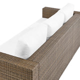 Sienna Outdoor Patio Sofa in Cappuccino White