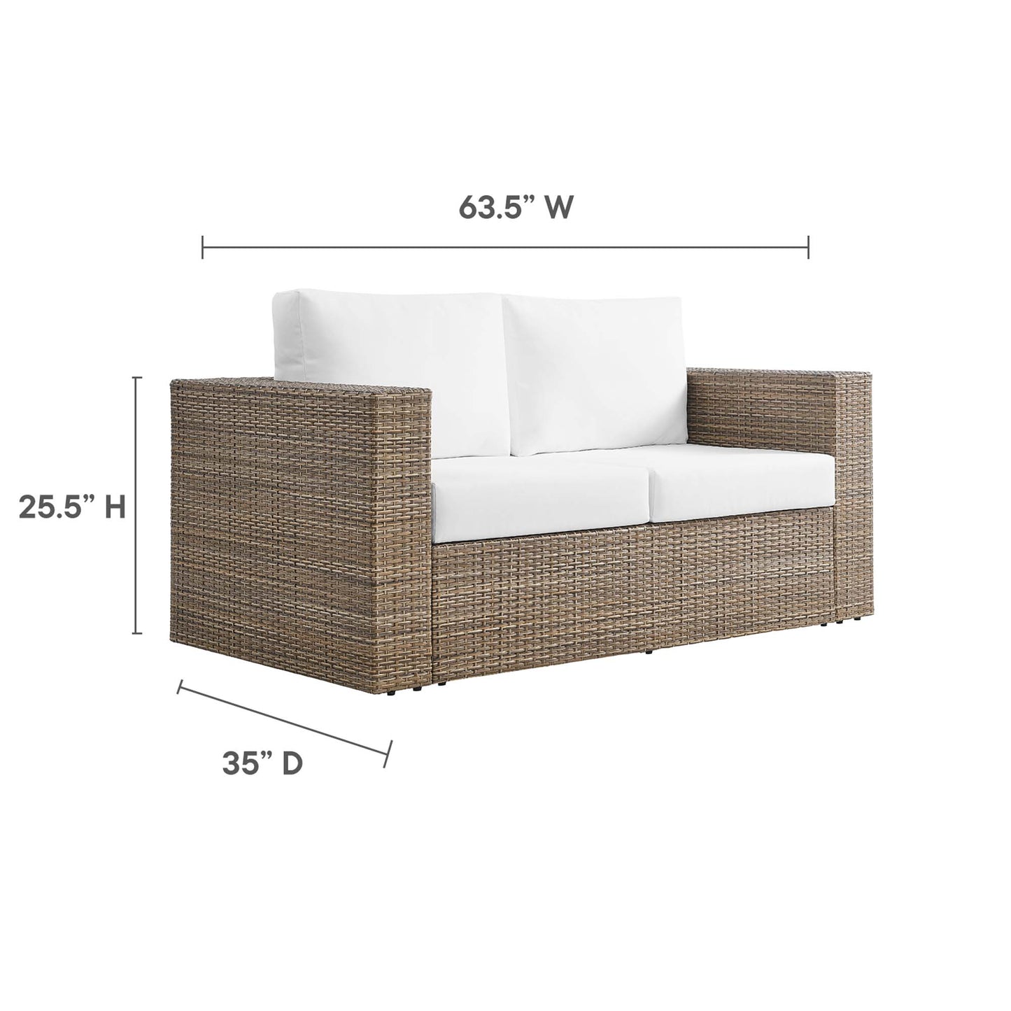 Convene Outdoor Patio Loveseat by Furniture For America