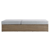 Sienna Outdoor Patio Chaise Lounge Chair in Cappuccino Gray