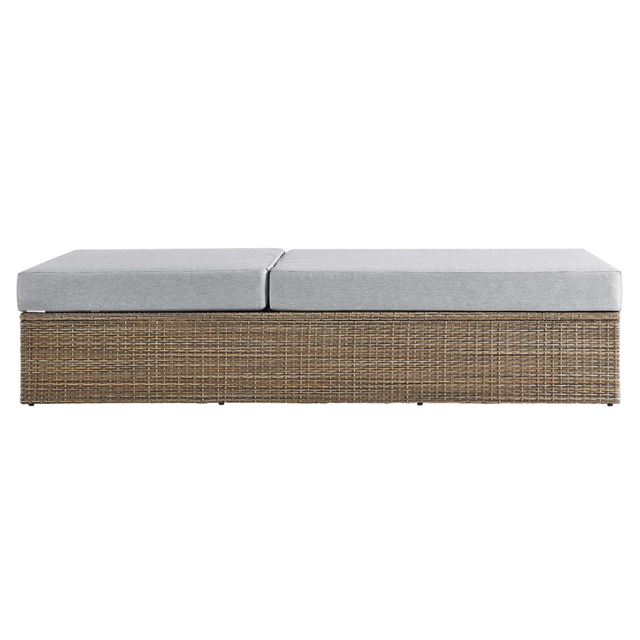 Sienna Outdoor Patio Chaise Lounge Chair in Cappuccino Gray