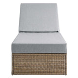 Sienna Outdoor Patio Chaise Lounge Chair in Cappuccino Gray