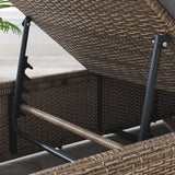 Sienna Outdoor Patio Chaise Lounge Chair in Cappuccino Gray