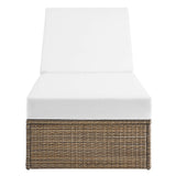 Sienna Outdoor Patio Chaise Lounge Chair in Cappuccino White