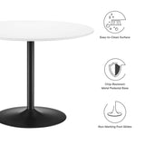 Elke 40" Dining Table in Black White