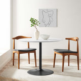Elke 40" Dining Table in Black White