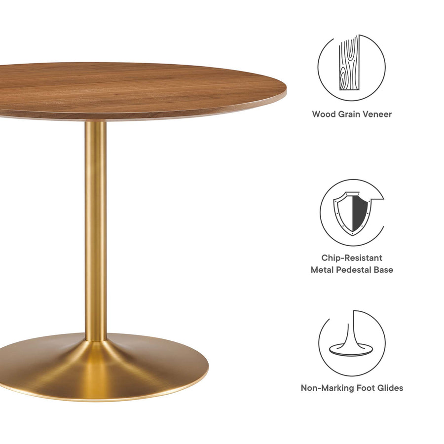 Elke 40" Dining Table in Gold Walnut
