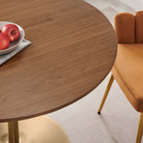 Elke 40" Dining Table in Gold Walnut