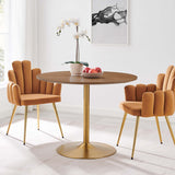 Elke 40" Dining Table in Gold Walnut