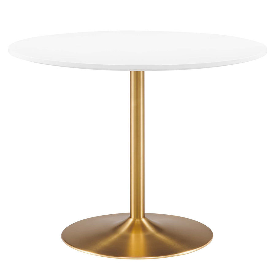 Elke 40" Dining Table in Gold White