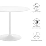 Elke 40" Dining Table in White White