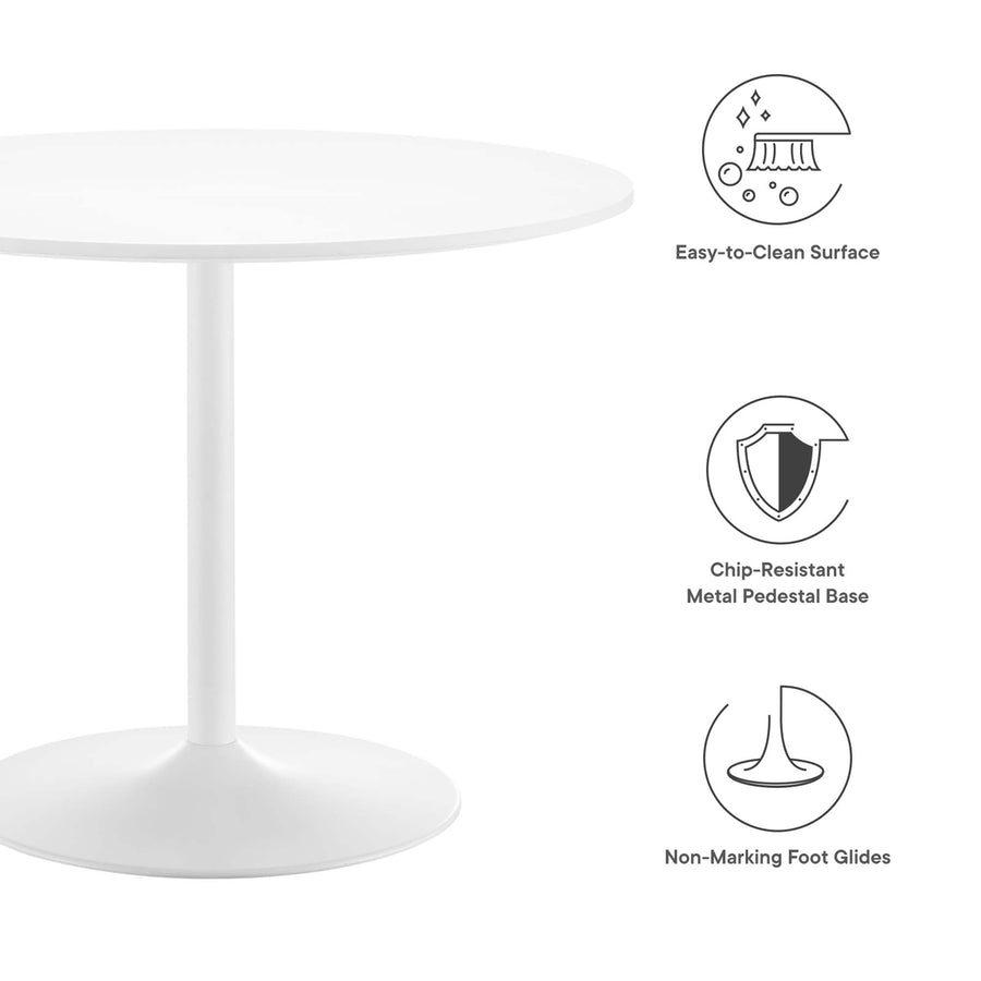 Elke 40" Dining Table in White White