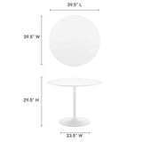 Elke 40" Dining Table in White White
