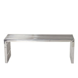Fenn Medium Stainless Steel Bench in Silver