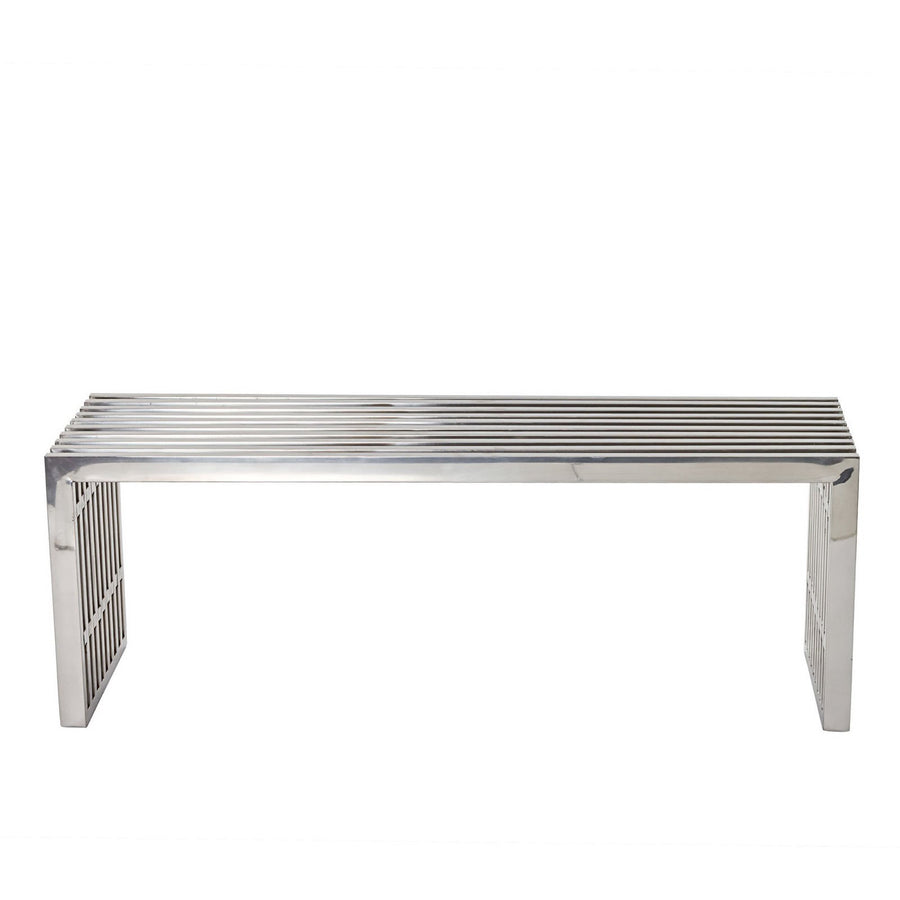 Fenn Medium Stainless Steel Bench in Silver