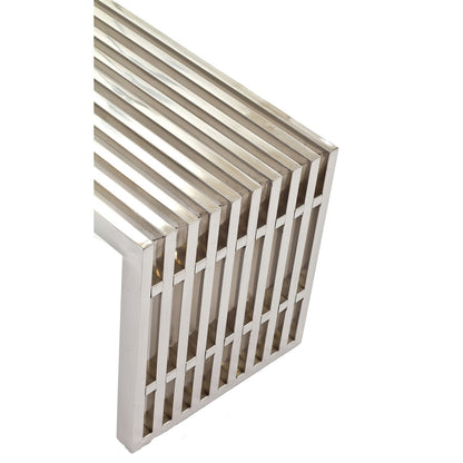 Gridiron Medium Stainless Steel Bench by Furniture For America