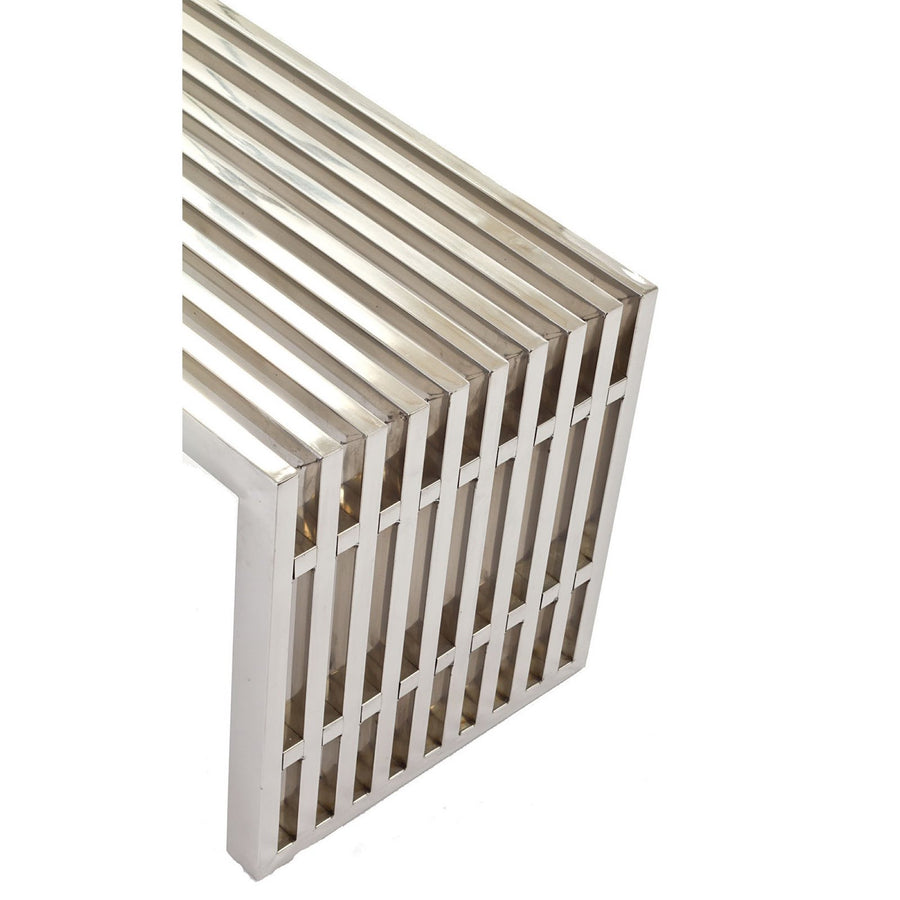 Fenn Medium Stainless Steel Bench in Silver