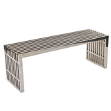 Fenn Medium Stainless Steel Bench in Silver