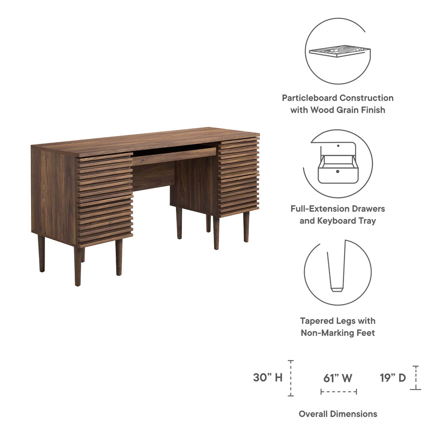 Vera Office Desk in Walnut