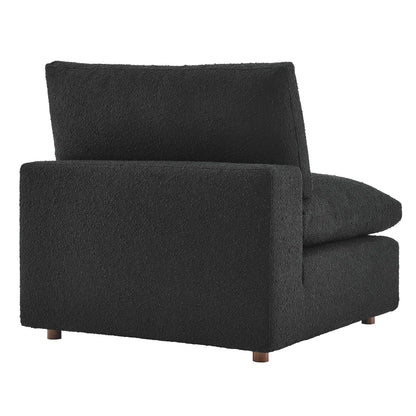 Commix Down Filled Overstuffed Boucle Fabric Armless Chair by Furniture For America
