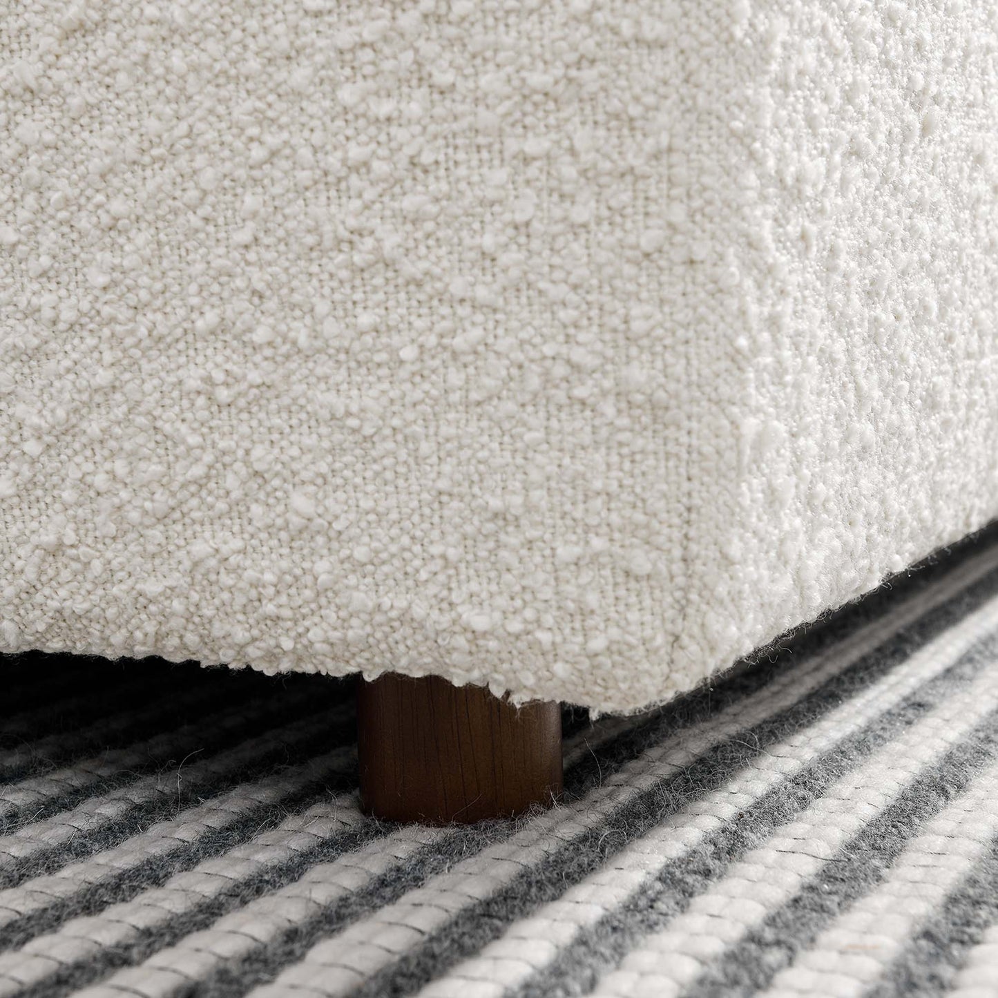 Commix Down Filled Overstuffed Boucle Fabric Armless Chair by Furniture For America