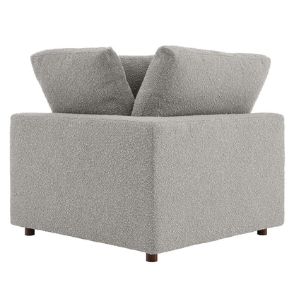 Commix Down Filled Overstuffed Boucle Fabric Corner Chair by Furniture For America