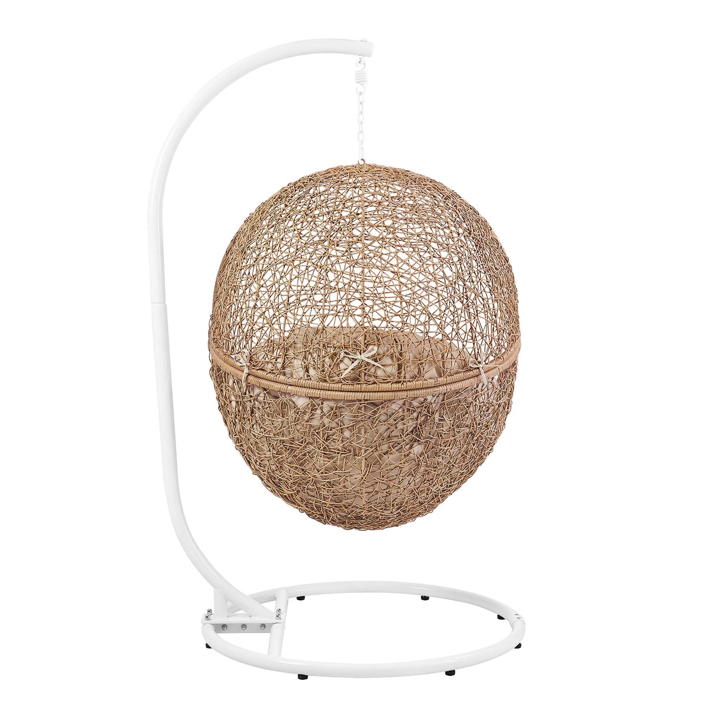Encase Outdoor Patio Rattan Swing Chair by Furniture for America