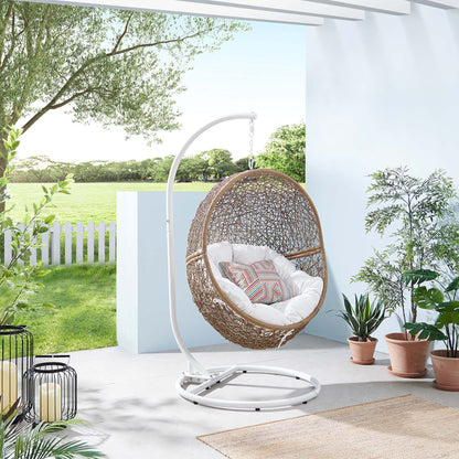 Encase Outdoor Patio Rattan Swing Chair by Furniture for America