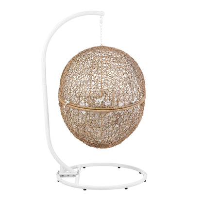 Encase Outdoor Patio Rattan Swing Chair by Furniture for America