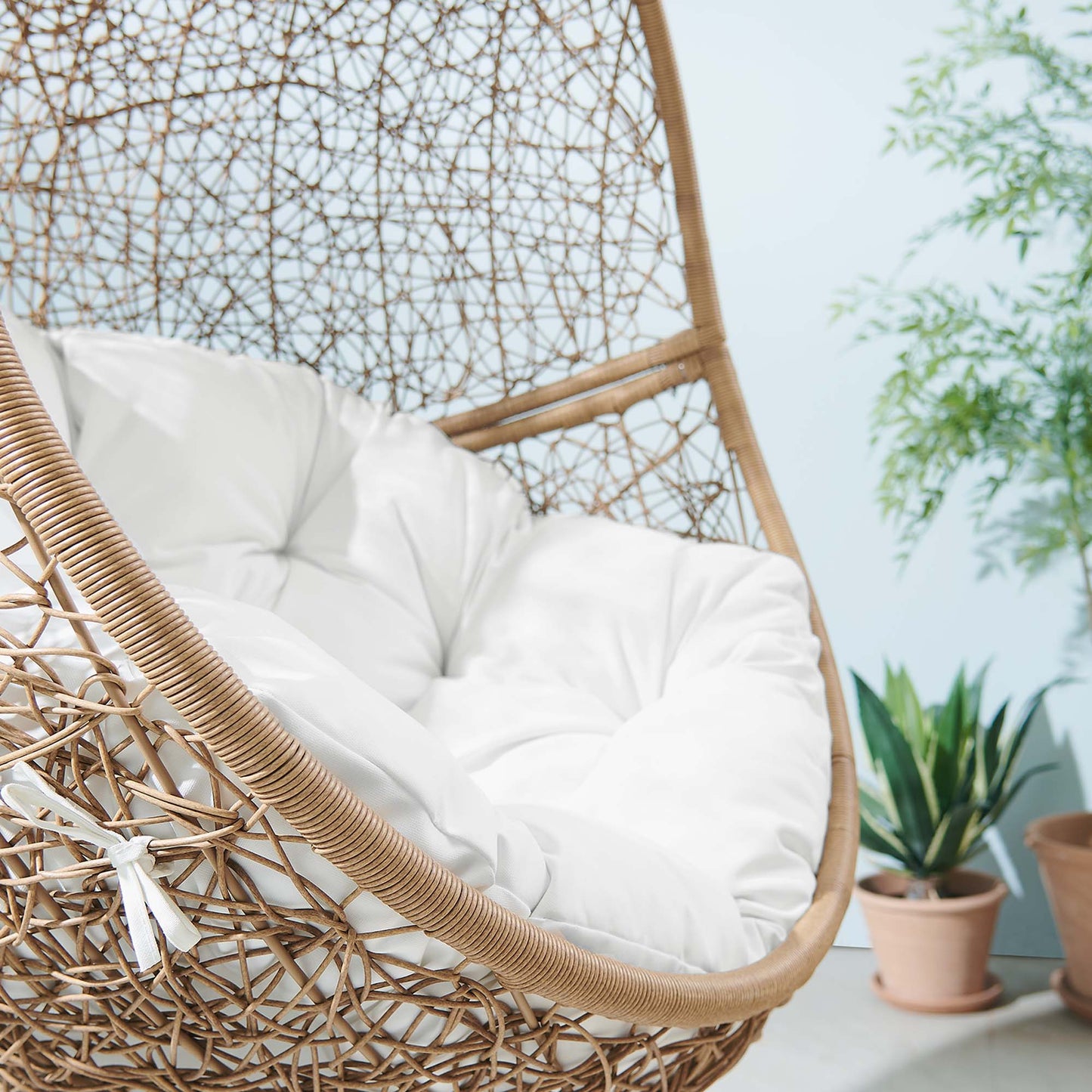 Encase Outdoor Patio Rattan Swing Chair by Furniture for America